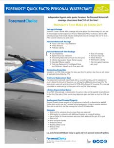 Foremost Choice PWC Sales Sheet