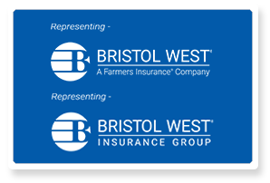 Bristol West White Text Logo